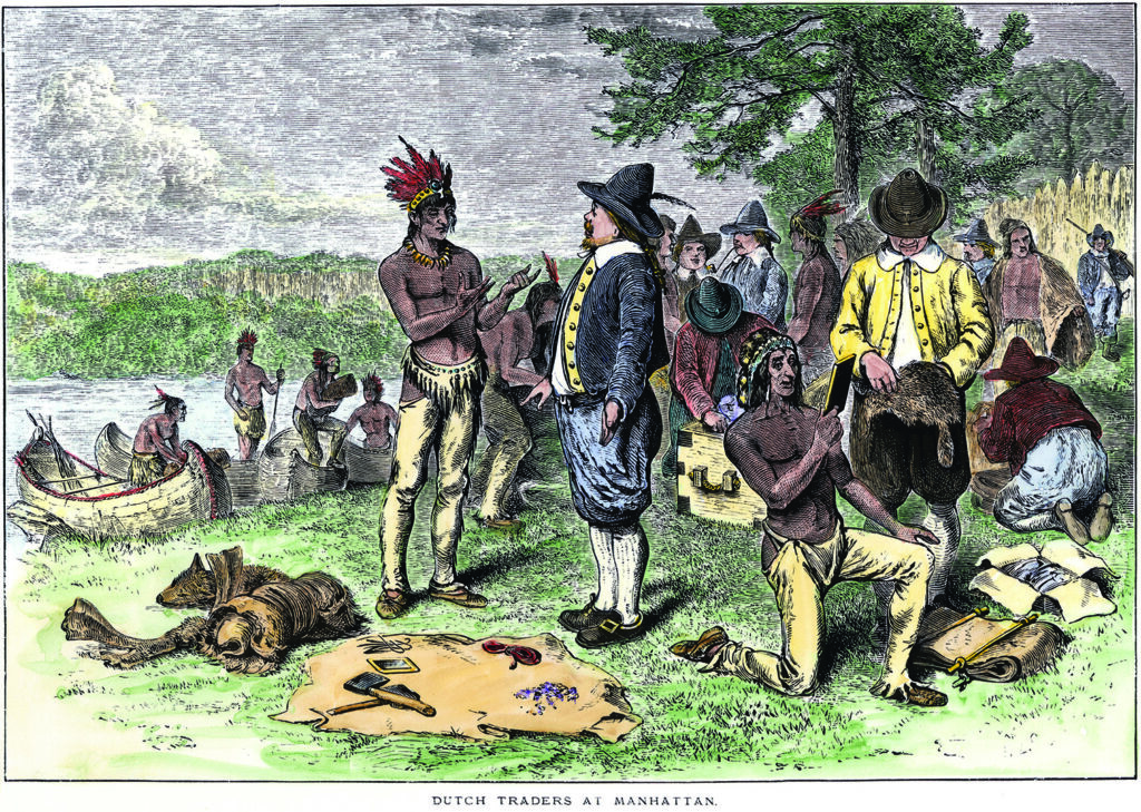 The Lenni Lenape and possibly the Mahicans welcomed Europeans upon their arrival in the area between New England and Virginia, as recounted by a Delaware Indian's traditional narrative.