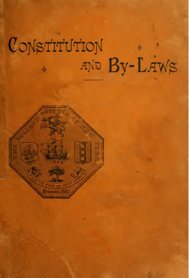 1903 – Constitution and By-Laws