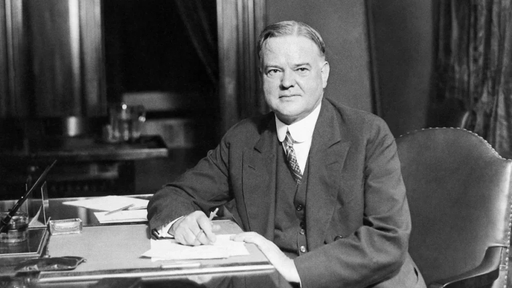 In 1948 at the 63rd annual dinner of The Holland Society of New York at the Waldorf-Astoria, former President Herbert Hoover received the Distinguished Achievement Medal for his humanitarian efforts in front of 400 attendees.