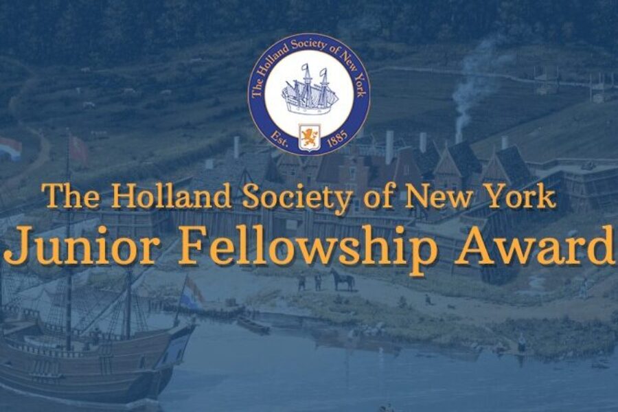 The Holland Society Junior Fellowship 2024-2025 Application Now Open!